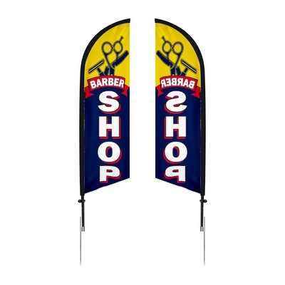 Custom 11' Feather Flag Kit - Double-Sided with Spike Base