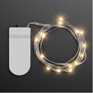 Warm White Crafting Fairy Lights, 20 LEDs, 80" Long - BLANK