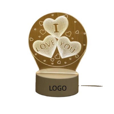 Illuminate Your Love-Custom 3D Heart Night Light